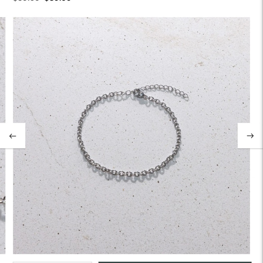 Andromeda dainty cable link bracelet